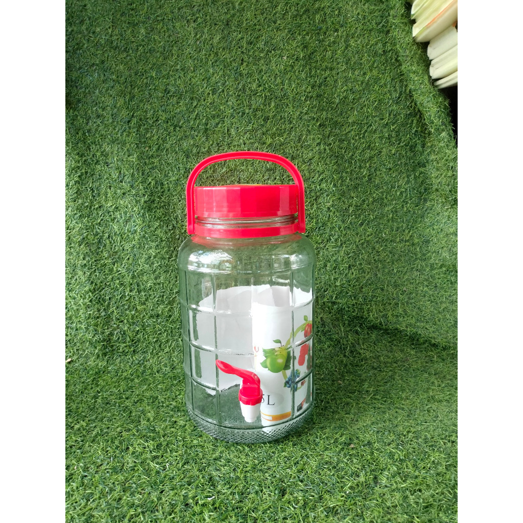 Bình Ngâm Rượu Thủy Tinh 10 Lít có vòi Quai Xách