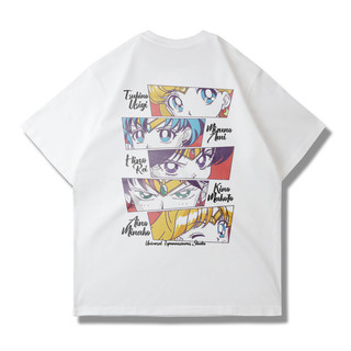 [Phải có mùa hè] Áo thun ngắn tay phối thủy thủ mặt trăng Anime Sailor Moon Joint dáng rộng hợp thời trang