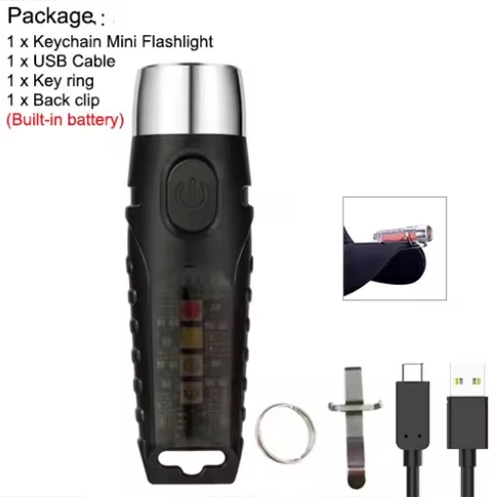 Đèn pin mini móc khóa DONOVANQQ - Siêu sáng, chống nước, nhiều chế độ chiếu sáng, phù hợp cắm trại