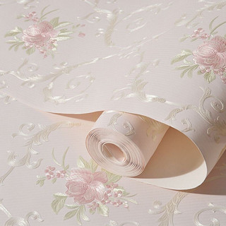 Cuộn Giấy Decal dán tường 3D in nổi khổ rộng 53CM thêu hoa phong cách Vintage mã TD02