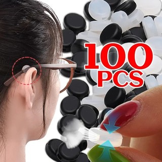 10 / 30 / 50 Cặp Kính Silicon Chống Trơn Trượt Móc Tai Phụ Kiện Tay - Đơn Giản Trắng Đen Tròn Kính Giữ Mắt