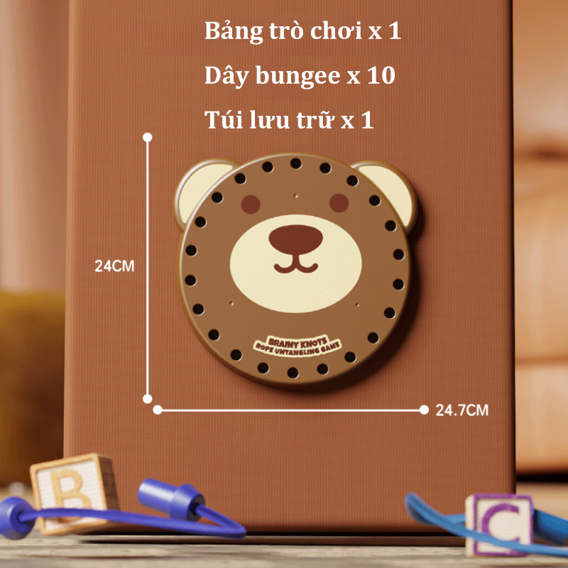 Đồ chơi gỡ rối dây loại, thông minh cho bé trò chơi tháo gỡ dây rối thử thách cờ gỡ rối IQ