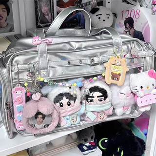Dễ thương Laser PVC trong suốt itabag của phụ nữ Crossbody Túi