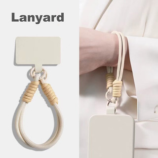 Ins Phong Cách Đơn Giản Màu Bím Tóc Điện Thoại Di Động Dây Chống Mất Cổ Tay Ngắn Thời Trang Mặt Dây Treo Dây Đeo