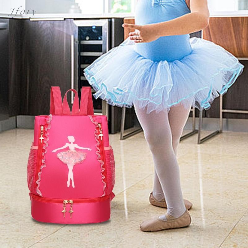 Túi múa ba lê Jfory Túi đựng giày khiêu vũ Túi lưu trữ Ba lô ba lê di động dễ thương Khiêu vũ múa ba lê