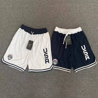 American Basketball Shorts Men's Training Sports USA Loose Casual Quick-Drying Breathable Knee Length Pants Fitness Summer Running AdOv