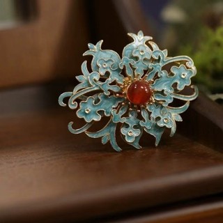 MAUROPOLI [Sẵn Sàng] Mùa Thu Trăng Xuân Cổ Đốt Xanh Dương Tốt Lành Đám Mây Kẹp Tóc Mới Phong Cách Trung Hoa Nữ Tua Rua Bên Kẹp Cảm Giác Cao Cấp Kẹp Phụ Kiện Tóc Mũ Đội Đầu