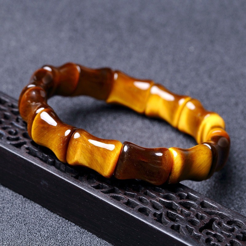 T Hổ Mắt Đá Vòng Tay Tự Nhiên Hổ Mắt Đá Nam Nữ Vòng Tay Bằng Gỗ Thay Đổi Đá Vòng Tay
