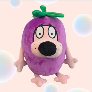 PLUS 25cm Cà tím Dog Plush Đồ chơi Funny Courage Dog Búp bê Dễ thương Purple Puppy Plush Toy Kids Quà tặng Kawaii Trang trí nội thất Gối Búp bê Bạn gái Quà tặng sinh nhật Ngày trẻ em Quà tặng COD