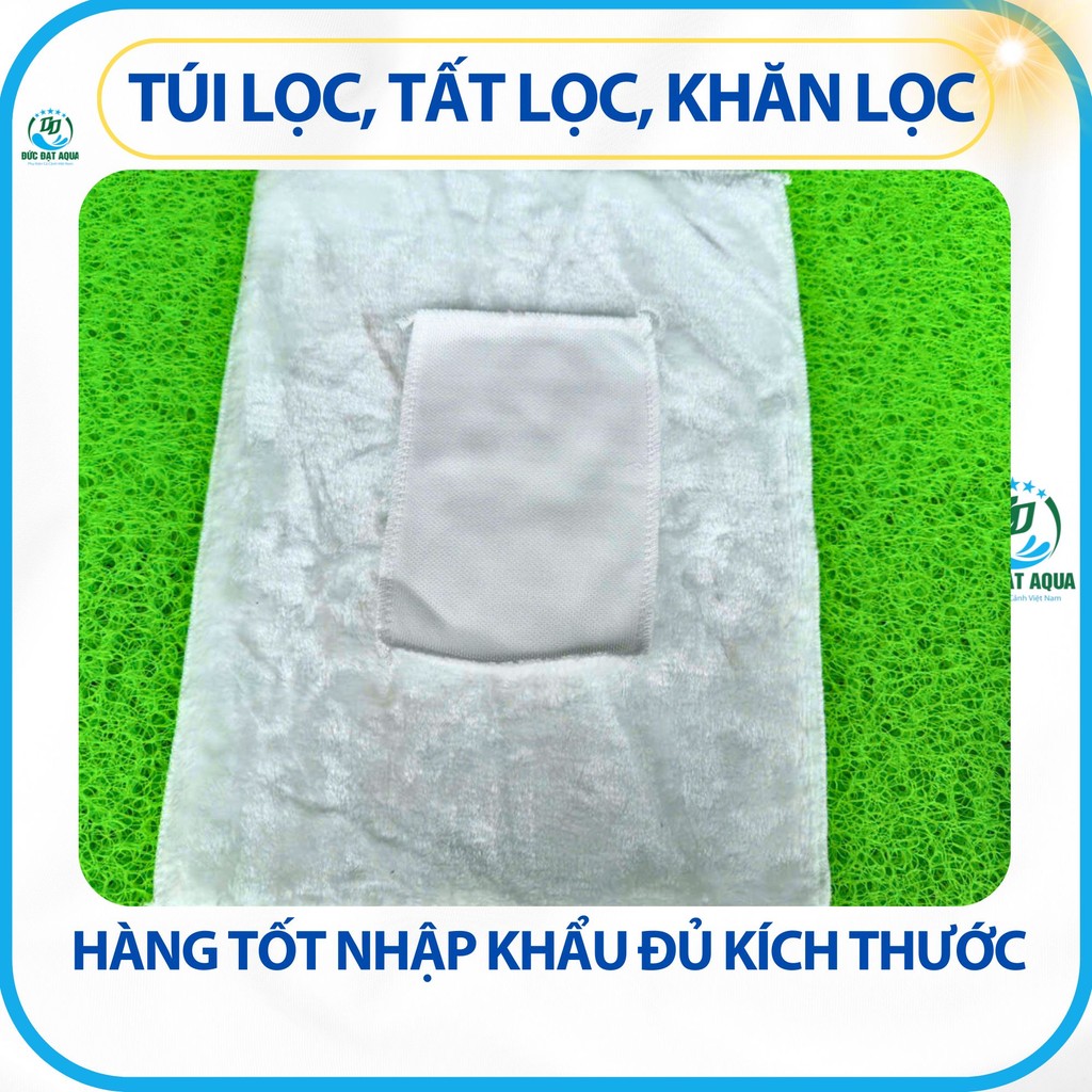 Túi lọc, tất lọc chống tràn 1 lớp, 2 lớp, và khăn lọc, cho bộ lọc bể cá cảnh cao cấp đủ kích thước 4