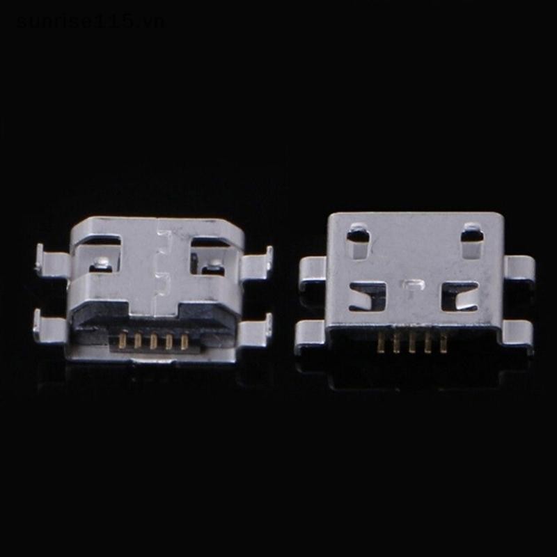 Srvn 10 Chiếc Loại B micro usb 5 pin Nữ Sạc Gắn Kết Cắm Cổng Kết Nối Ổ Cắm.