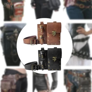 Túi đeo thắt lưng thời trung cổ Jfory Dây da PU eo Steampunk cho