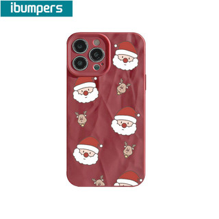 ibumpers Ốp Lưng iPhone Cute Giáng Sinh Ông Già Màu Đỏ Ốp Điện Thoại Dày Dặn Silicon Mềm Chống Sốc Chống Bẩn Cho Iphone 16 15 14 12 13 11 Pro Max IP 7 8 Plus X XS XR