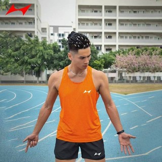 Hells Track and Field Vest Men's and Women's Sports Marathon Sports Running Competition Suit Workout Sleeveless Vest Three Points o5D7