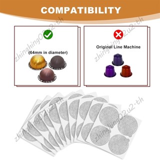 Lá nhôm Nắp đậy Con dấu - Tái sử dụng Viên nang Cà phê 120 Cái, cho Vertuoline Vertuo Tái sử dụng Cà phê Pods Cover Seals 62mm