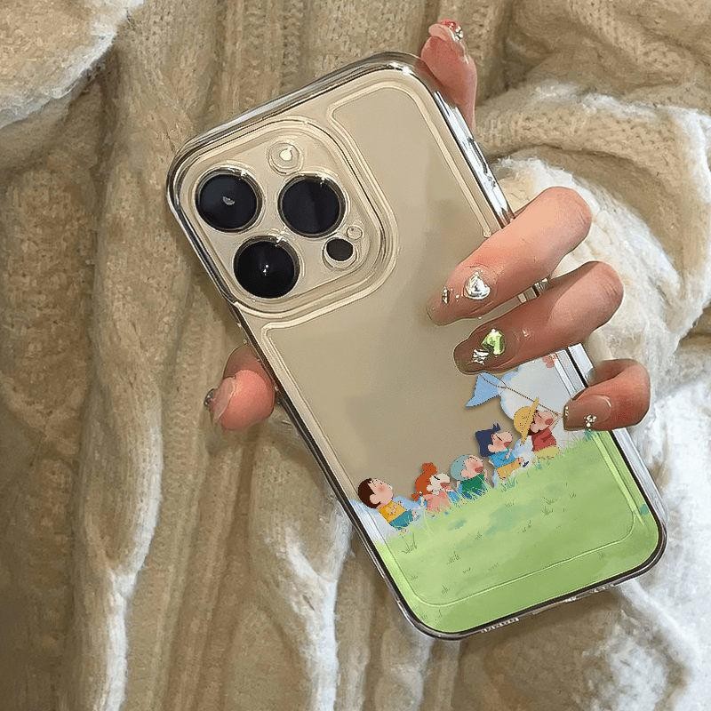 Ốp Lưng Điện Thoại Samsung Galaxy S24 S23 S22 S21 Plus Ultra S23FE S20FE S21FE J7 Prime A12 A03 A32 Dễ Thương Crayon Shinchan Anime Hoạt Hình Mềm Trong Suốt