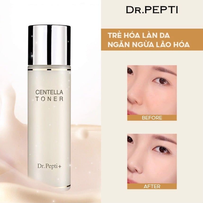 Nước hoa hồng dưỡng da Căng Bóng Dr. Pepti - Centella Toner  EX 180ml