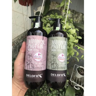 Dầu gội xả mềm mượt hạn chế gàu Delofil Silky Smooth 500mlx2 ( New ) [ TN ]