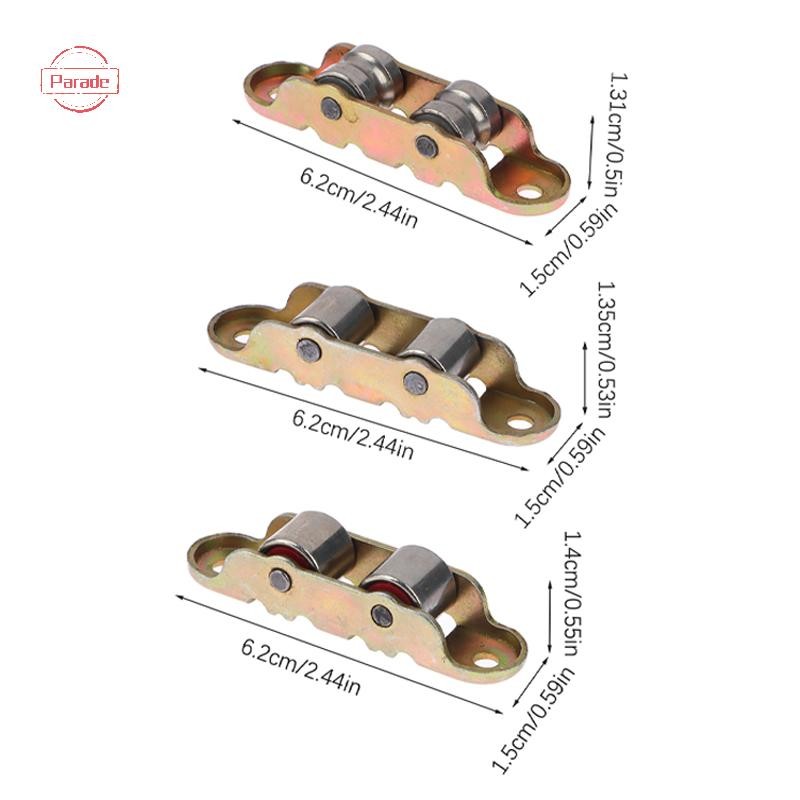 Parade 80 Loại Flat / Rãnh Đôi Bánh Xe Trượt Kim Loại Cửa Sổ Ròng Rọc Hỗ Trợ Đáy Trượt Con Lăn Theo Dõi Phụ Kiện Phần Cứng VN