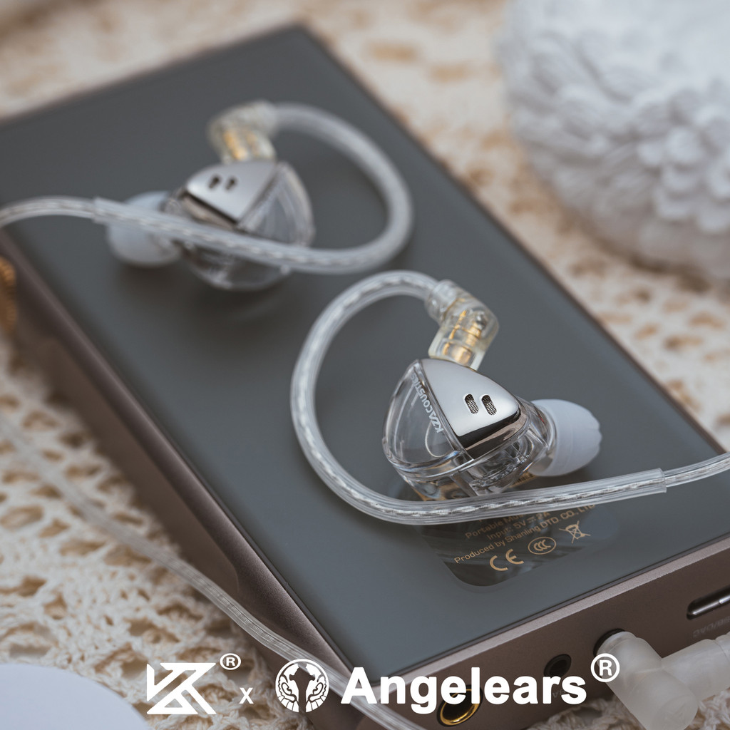 Kz Angelears Libra X Tai nghe nhét tai HiFi động tần số siêu mỏng Màn hình IEMs với cáp có thể thay thế 0,75
