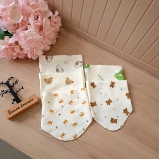 Combo 5 yếm xô tam giác có nút tăng đưa tiện lợi 100% cotton