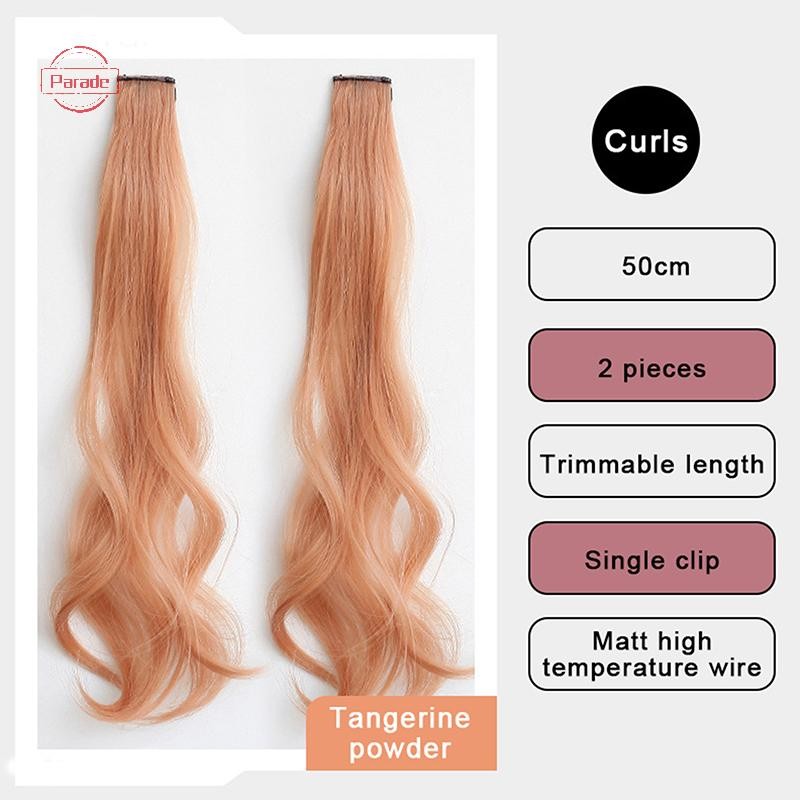 Diễu Hành 1 / 2 Chiếc Dài Xoăn Tóc Màu Tóc Phần Mở Rộng Tóc Kẹp Miếng Miếng Tóc Vô Hình Giả Tóc Mảnh Dụng Cụ Tạo Kiểu Tóc VN