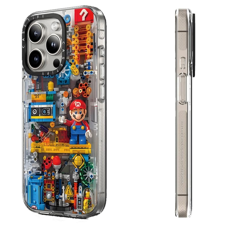Casetify X Mario Hút Từ Tính Trong Suốt Cứng Acrylic Lưng TPU Edge Ốp Lưng Điện Thoại Ốp Lưng Tác Động Cho Apple IPhone 13 14 15 16 Pro Max