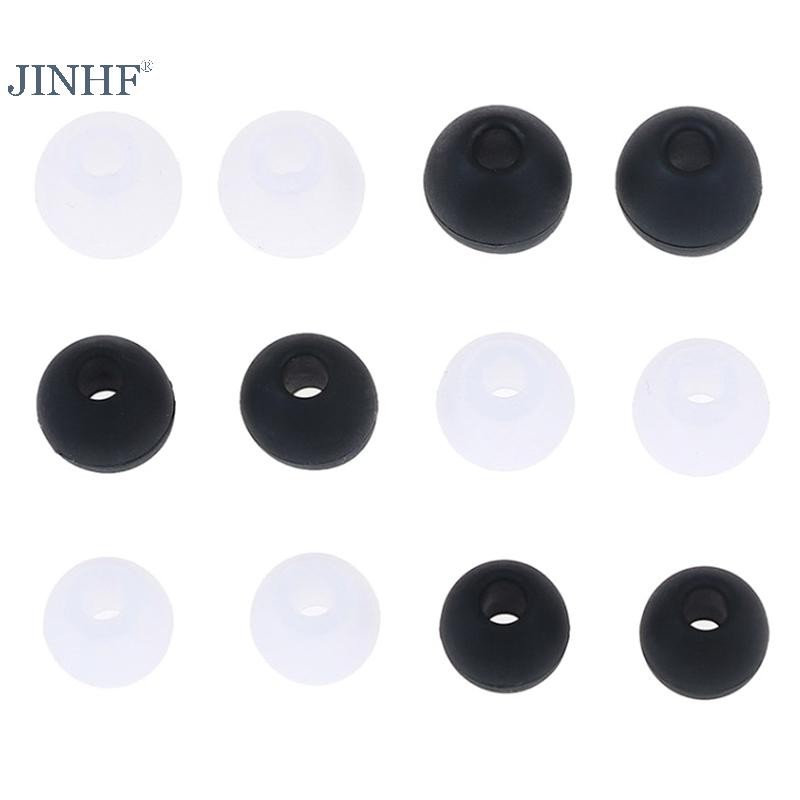 Jinhf 6 Cặp / 2 * (S + M + L) Miếng đệm tai bằng cao su silicon Tai nghe nhét tai đa năng Tai nghe nhét tai thay thế Tai nghe nhét tai Đệm HOT