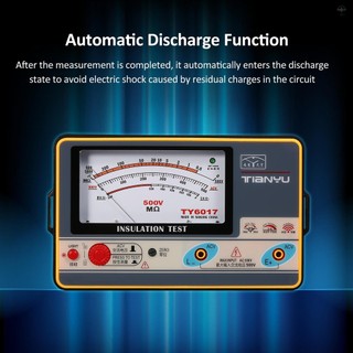 Đồng hồ đo điện trở cách nhiệt Kỹ thuật số Ohmmeter Máy kiểm tra cách nhiệt cầm tay Megameter 0-1000MΩ 500V Độ chính xác cao Megohmmeter Dụng cụ đo cách nhiệt