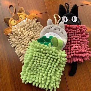 Khăn tay phong cách hoạt hình Chenille Hàng xóm của tôi Totoro Thêu khăn cỡ nhỏ