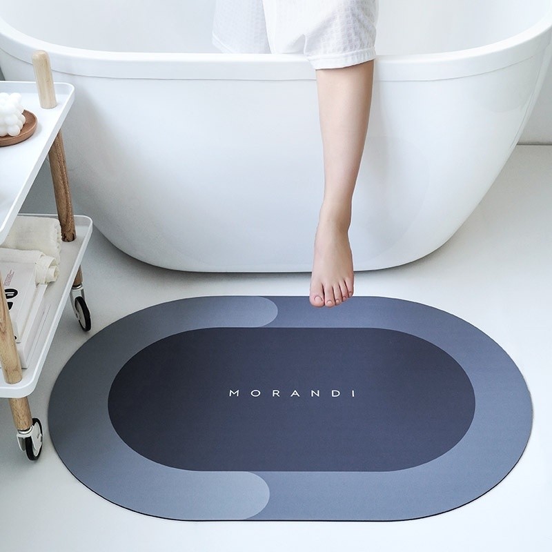 Thảm lau chân thấm nước nhà tắm chống trượt chất liệu cao su cao cấp