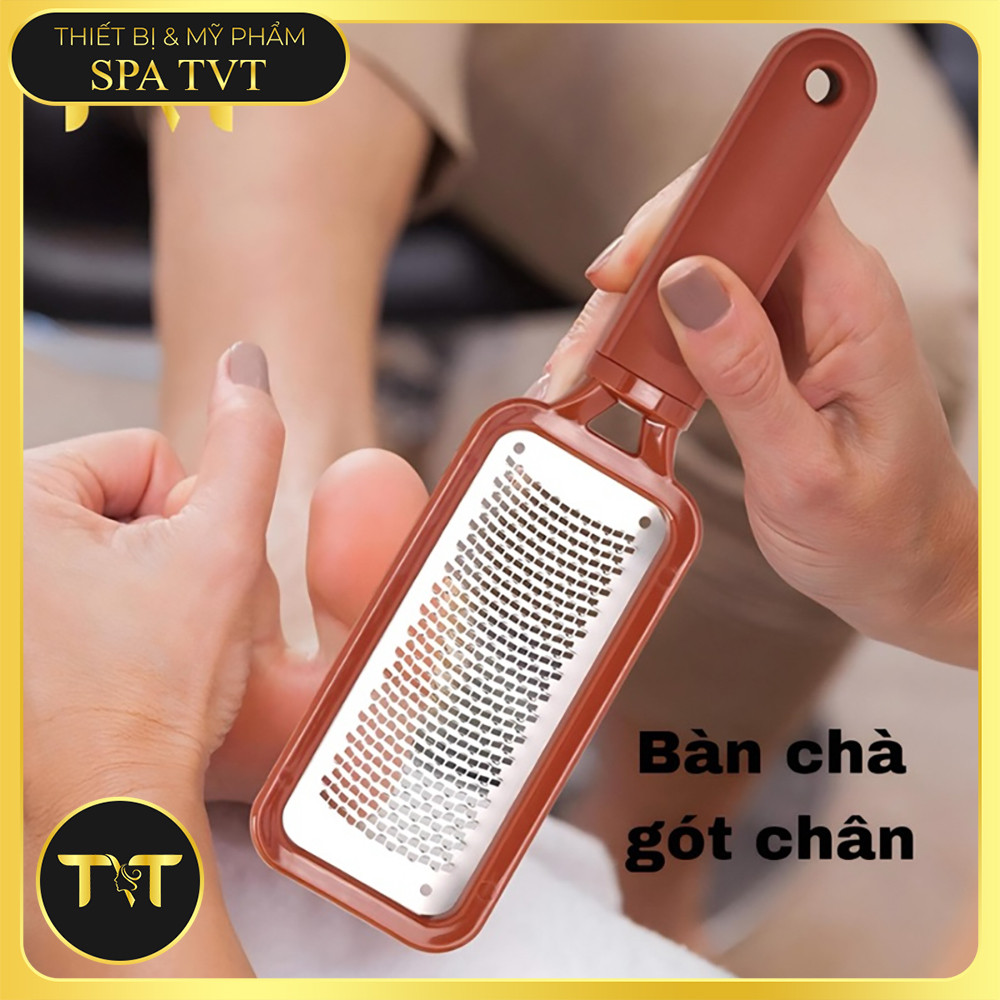Combo Bàn Chà Gót Chân Kèm Kem Làm Mềm Da 200ml Hỗ Trợ Loại Bỏ Da Chết Chai Chân