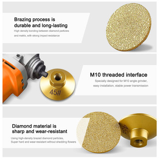Đầu mài phẳng M10 Brazed Máy đánh bóng kim cương cho máy mài góc bề mặt đá cẩm thạch anh nhựa chính xác độ bền cao phù hợp dùng cho gia đình căn hộ văn phòng và không gian nhỏ giúp sắp xếp làm sạch gọn gàng và sử dụng hằng ngày tiện lợi