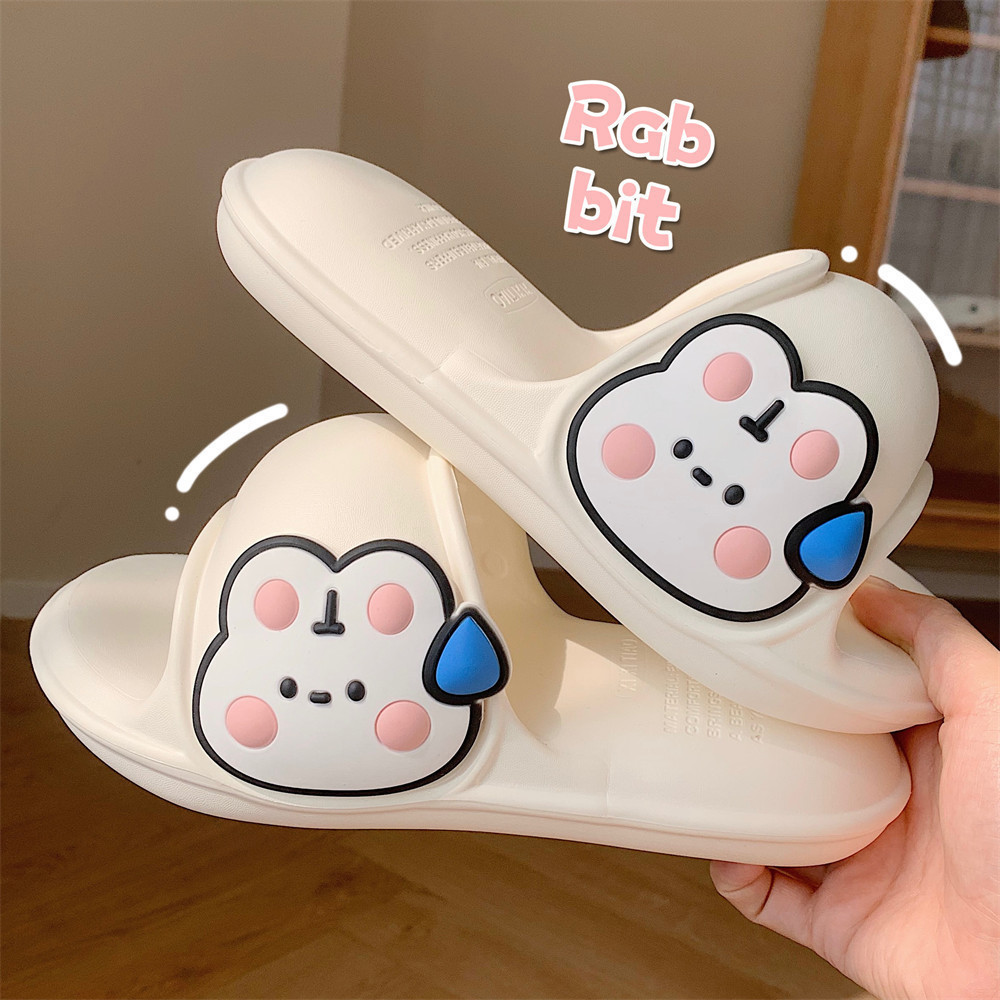 XIXITIAO Dép Sandal Trong Nhà Dép Nữ Mùa Hè Dễ Thương Bunny Đế Mềm