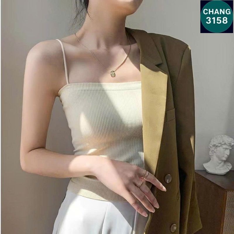 Áo 2 Dây Bún Chất Tăm Bo Ríp Co Dãn-CHANG 3158