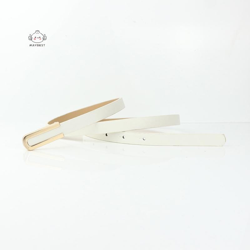 Maybest Nữ Thắt Lưng Tối Giản Khóa Pin Da Mỏng Thắt Lưng Nữ Cho Quần Jean Quần {VN}