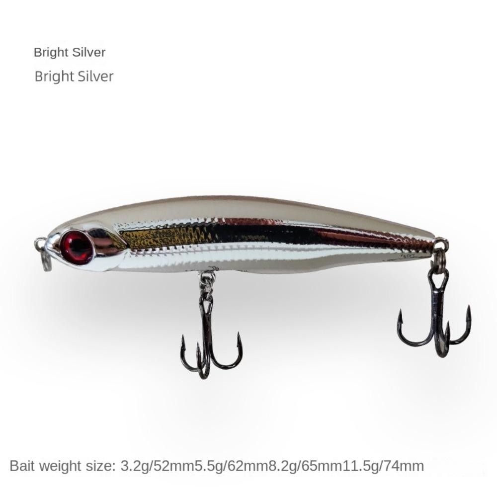 Mồi Cá Wobbler Bút Chì Cho Bass với VMC Treble Hook 5g & 11.5g - Phù Hợp Đi Bộ Cùng Chó