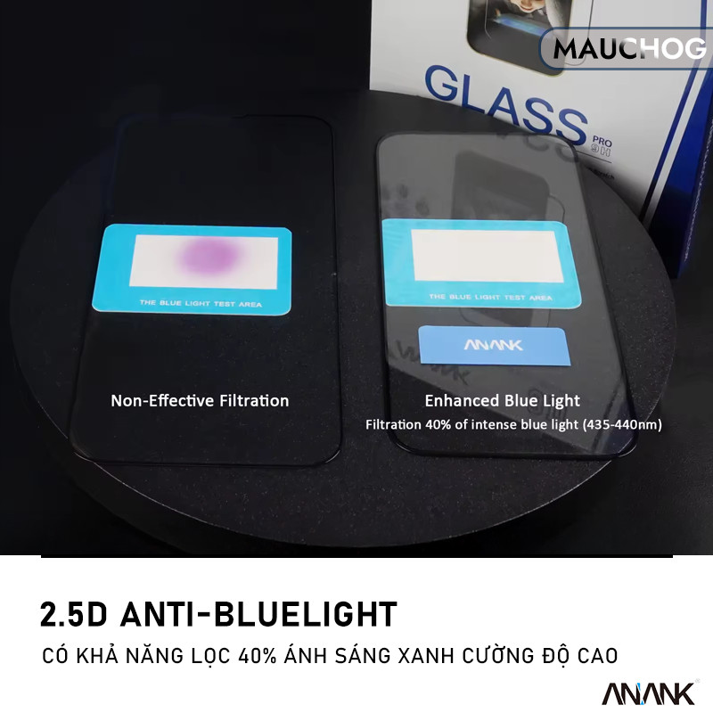 Kính Cường Lực Chống Ánh Sáng Xanh Anank Bảo Vệ Mắt Cho Điện Thoại iPhone 17 Pro Max 16 15 14 13 12
