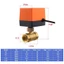 NOTE1 1 Chiếc Van Bi Điện, Van Điện Từ 2 Chiều DN15 / DN20 / DN25, Bền 1 / 2 "3 / 4" 1 "Ba Dây Hai Điều Khiển 220V AC 12V DC Thiết Bị Truyền Động Van Đồng Thau