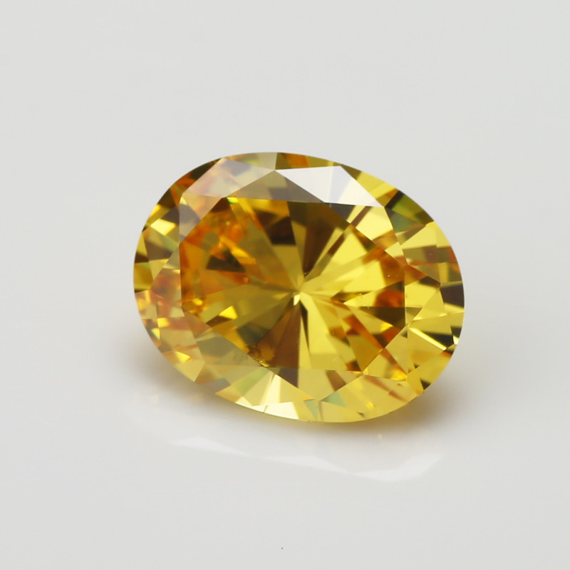 5A Vàng Hình Bầu Dục Cắt CZ Đá 15 / 30 Chiếc 3x5mm ~ 10x12mm Cubic Zirconia Rời Cho Trang Sức DIY