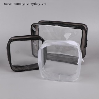 [savemoneyeveryday] 1 Túi Trang Điểm Trong Suốt Thời Trang Du Lịch Trong Suốt Di Động Túi Bảo Quản Túi Đựng Mỹ Phẩm Dây Kéo Nữ [vn]
