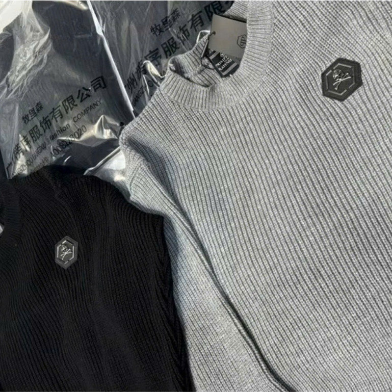 Áo Len Logo Trước Sau Đầu Lâu Sắt KCloset Áo Sweter Chất Len Dày Dặn Nam Nữ NA603