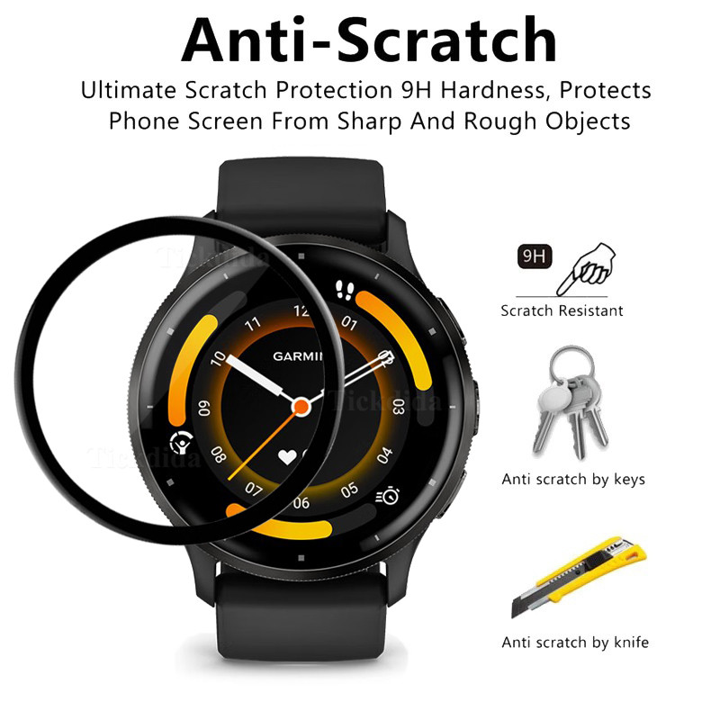Garmin Venu3 Vivoactive6 1-3 Chiếc 900D HD Cong Kính Cường Lực Cho Garmin Vivoactive 6 5 4S 4 Venu SQ 2 Plus 3S 3 2S Chống Vân Tay Đồng Hồ Bảo Vệ Màn Hình