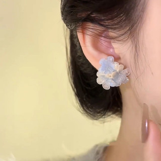 Mùa Xuân Mùa Hè Bông Tai Hoa Tươi Nữ Ánh Sáng Sang Trọng Cao Cấp Bông Tai Ngọc Trai Sang Trọng Bông Tai Sang Trọng