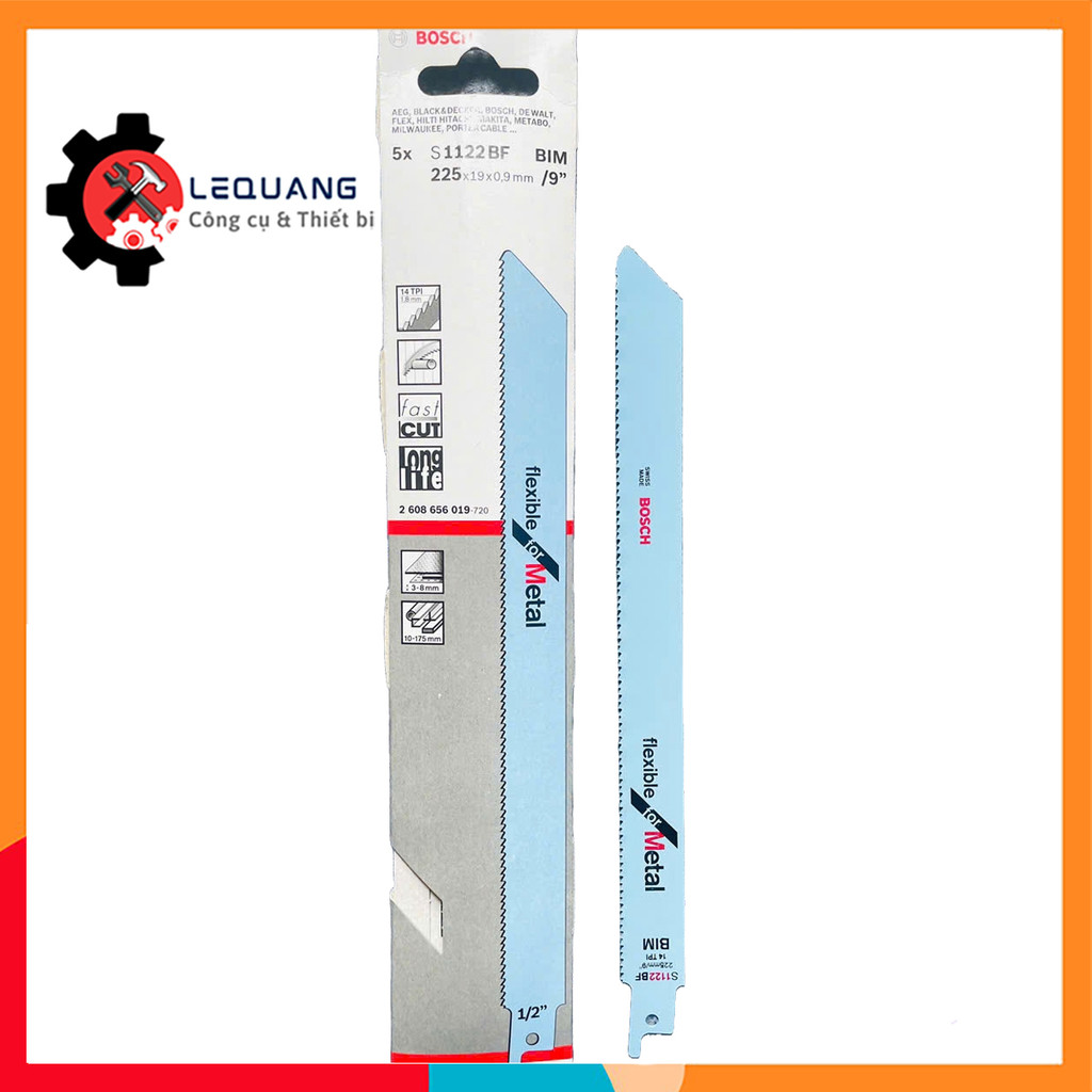 Lưỡi cưa kiếm cắt sắt 225mm BOSCH - S1122BF Gồm 1 Lưỡi | Shopee Việt Nam