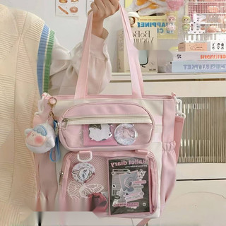Túi itabag lớn bằng kim loại PVC trong suốt Nhật Bản có khóa kéo