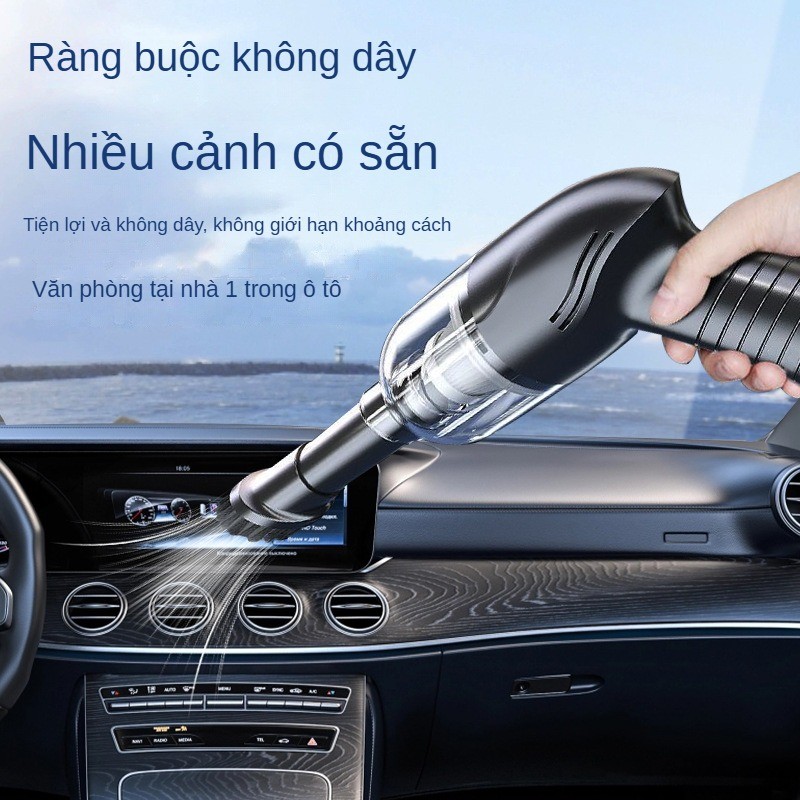 Máy Hút Bụi Ô Tô Sạc Không Dây Hộ Gia Đình Ô Tô Ướt Khô Kép Công Suất Hút Cao Di Động Cầm Tay Hút Bụi