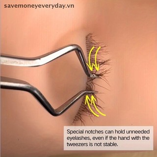 [savemoneyeveryday] Nhíp nối dài mi cách ly chính xác được thiết kế mới Nhíp tách mở góc chiến lược để nối mi [vn]