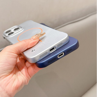 Ốp Điện Thoại Sạc Không Dây Cho iPhone 16 15 14 13 12 11 Pro Max Slim Frameless Cứng PC Ốp Lưng