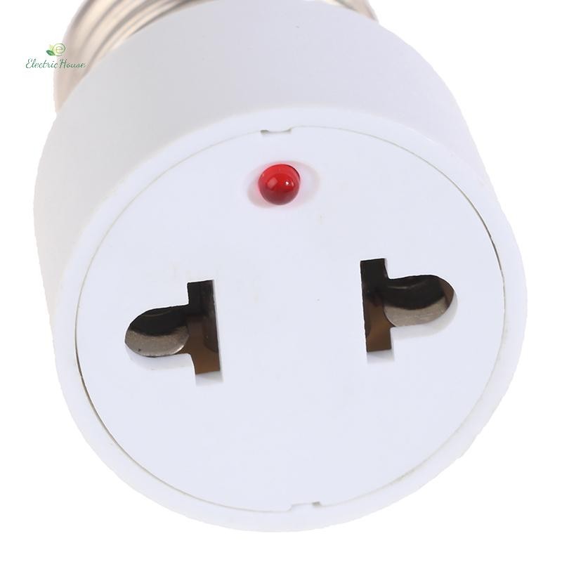 [Nhà Điện] 220V E27 ABS Trắng Kết Nối Phụ Kiện US / EU Cắm Vít Bóng Đèn Đế Adapter mới